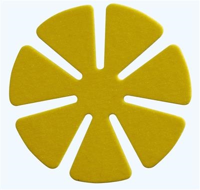 YELLOW SUPREME POLISH PAD 3.25 IN (83 MM) 7LF - 250/ROLL