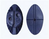 DAC STELLAR FLEXIBLE BLUE FINISH BLOCK OVAL SOLID CENTER (50/PKG)