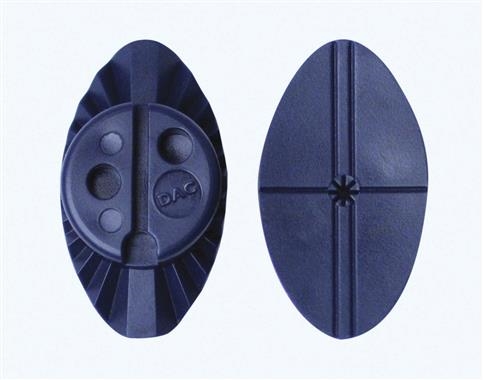 Round Dac Blocks DAC STELLAR FLEXIBLE BLUE FINISH BLOCK OVAL SOLID CENTER - DAC EDGE