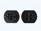 FLEX-BLOCK BLACK 18X24MM HALF EYE CENTER HOLE (25/PKG)