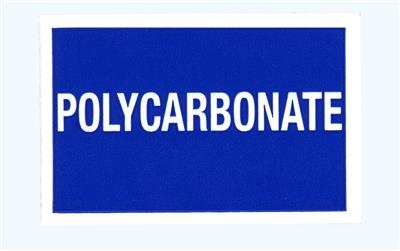 POLYCARBONATE LABEL, 250/ROLL